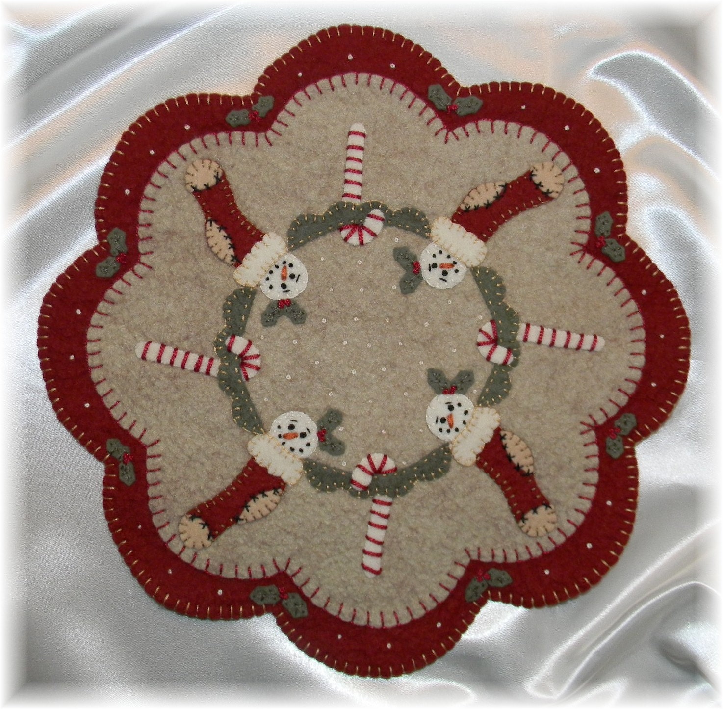 Christmas Stockings Penny Rug/candle Mat Pdf DIGITAL PATTERN Etsy