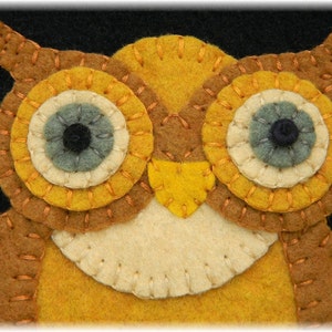 Night WatchmanOwl, moon, star, autumn Table Runner/Candle Mat DIGITAL PATTERN image 4