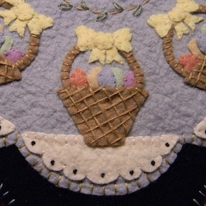 Easter Baskets~Spring Penny Rug/Candle Mat DIGITAL PATTERN