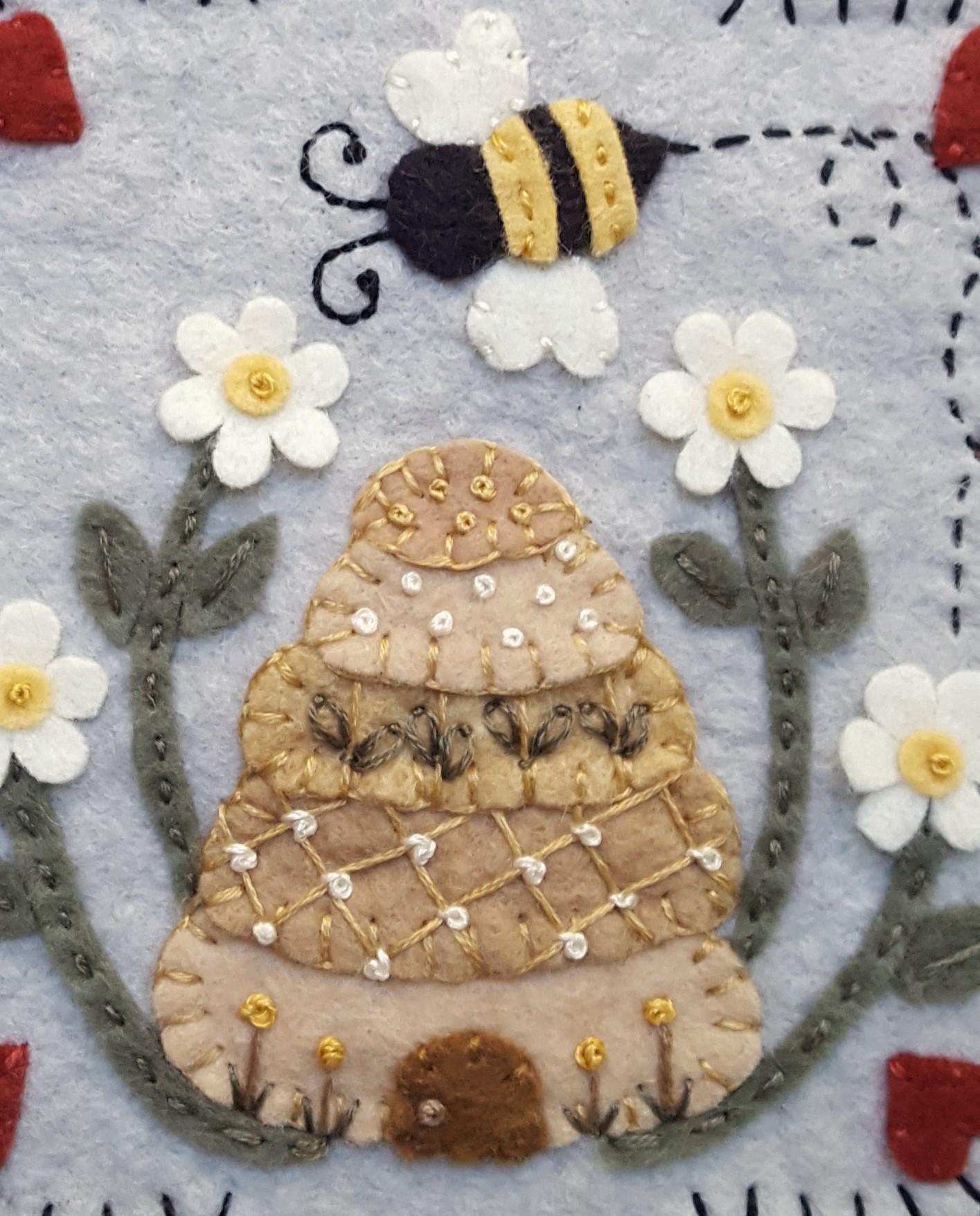 Bee Kind~bee Hive & Daisies Mini Mat Pattern MAILED PATTERN - Etsy