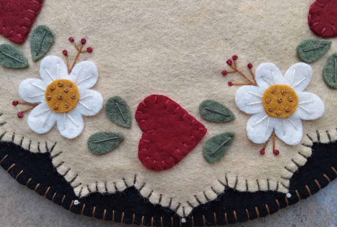 Spring Penny Rugs Daisy Chain~ Spring & Summer Penny Rug/candle Mat, Chair Swag DIGITAL ...