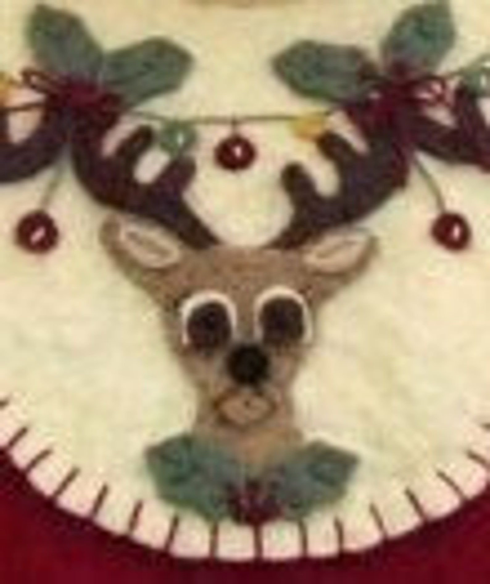 Santa's Reindeer Christmas Penny Rug Candle Mat MAILED - Etsy