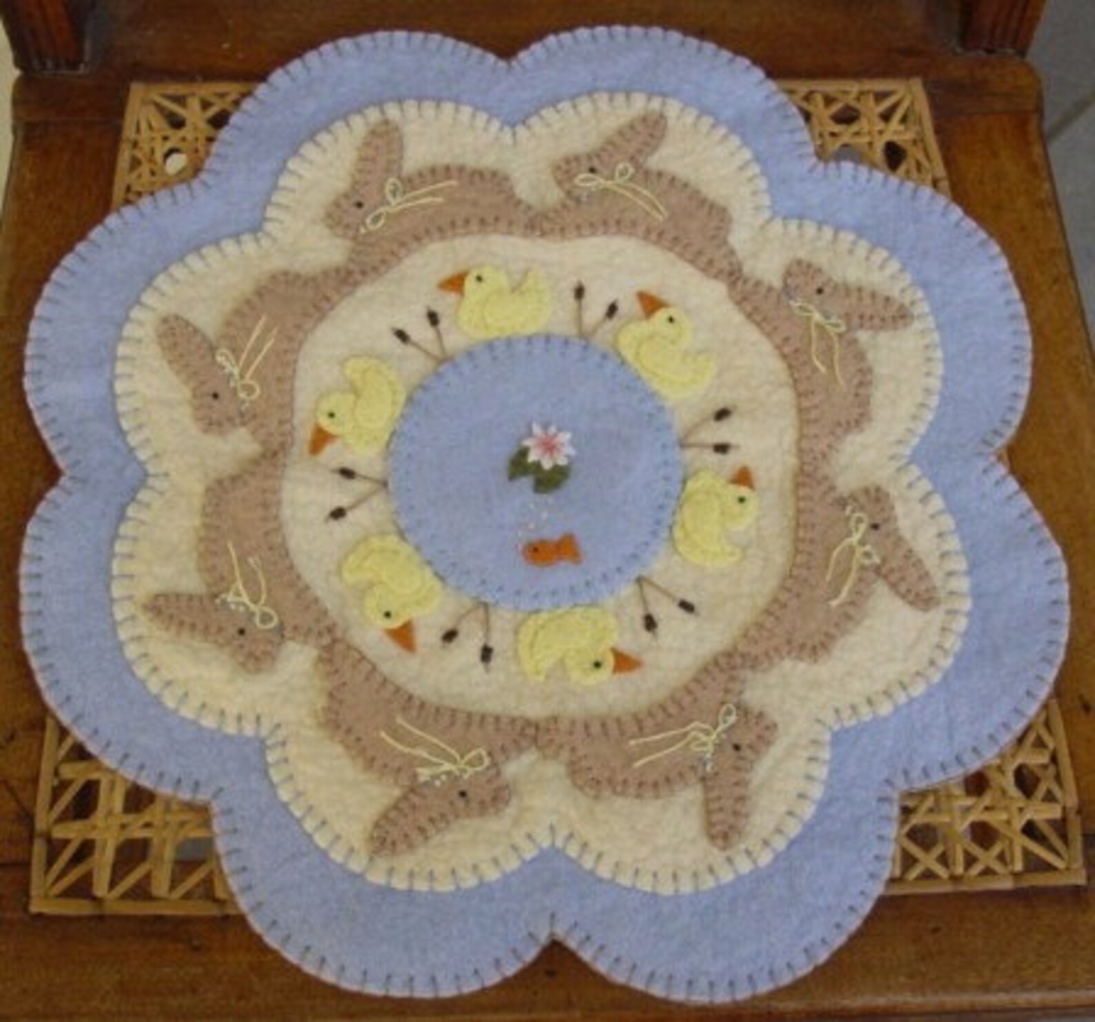Spring Penny Rugs Spring Bunnies and Ducks Penny Rug/candle Mat DIGITAL PATTERN - Etsy