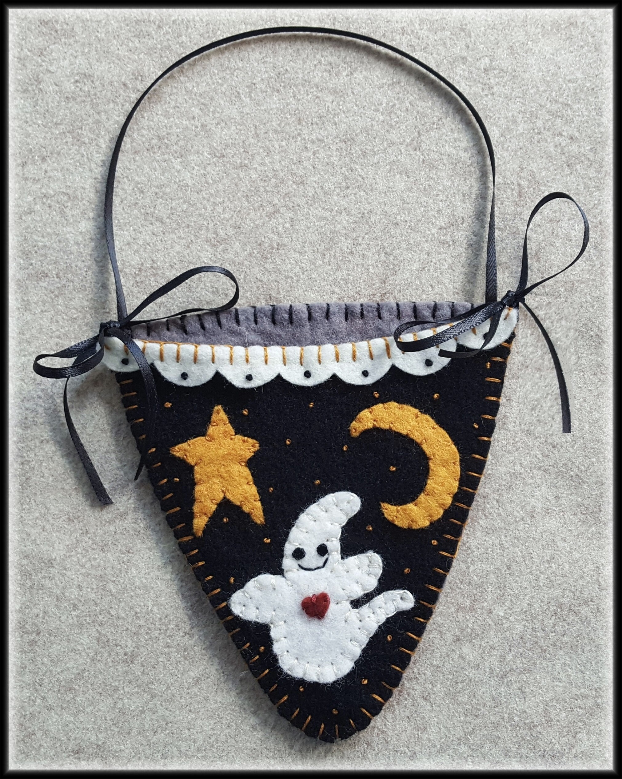 Batty & Boohalloween/fall Penny Rug/candle Mat With Cone | Etsy