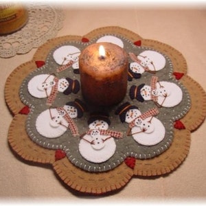 Snowmoms Penny Rug Candle Mat DIGITAL PATTERN image 2