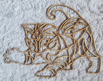 knotwork kitten window hanging
