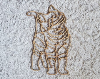 knotwork kitten window hanging