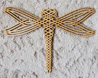 knotwork dragonfly window hanging