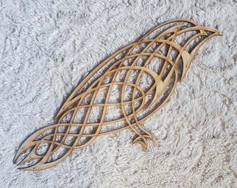 knotwork raven window hanging