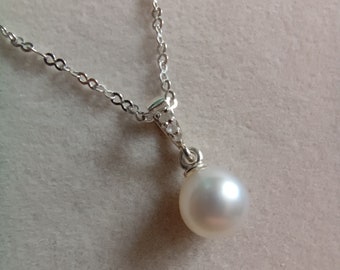 White South Sea Pearl necklace, real Diamond and white South Sea pearl necklace, white Diamond, white South Sea pearl, bridal, wedding
