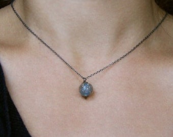 Vintage Murano handmade Venetian glass bead necklace, Vintage bead necklace, Choker necklace with a bead, repurposed, eco-friendly