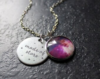 Made Of Stars Necklace - Galaxy Necklace - Nebula Necklace - Orion nebula Quote Necklace - Gifts for her - Out of this world gift