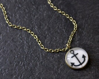 Bronze d'ancrage Collier - nautique - collier de Pirate - Ahoy matelot pendentif - Anchors Away - je me refuse à couler