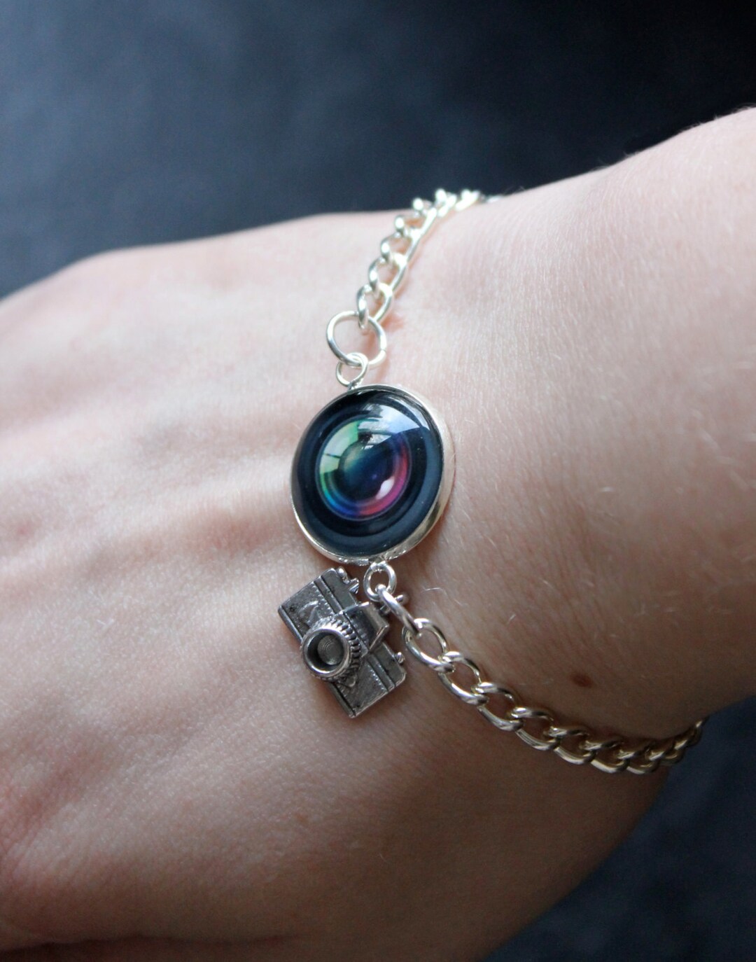 Camera Lens Bracelet Photographer Bracelet Lens Charm Etsy