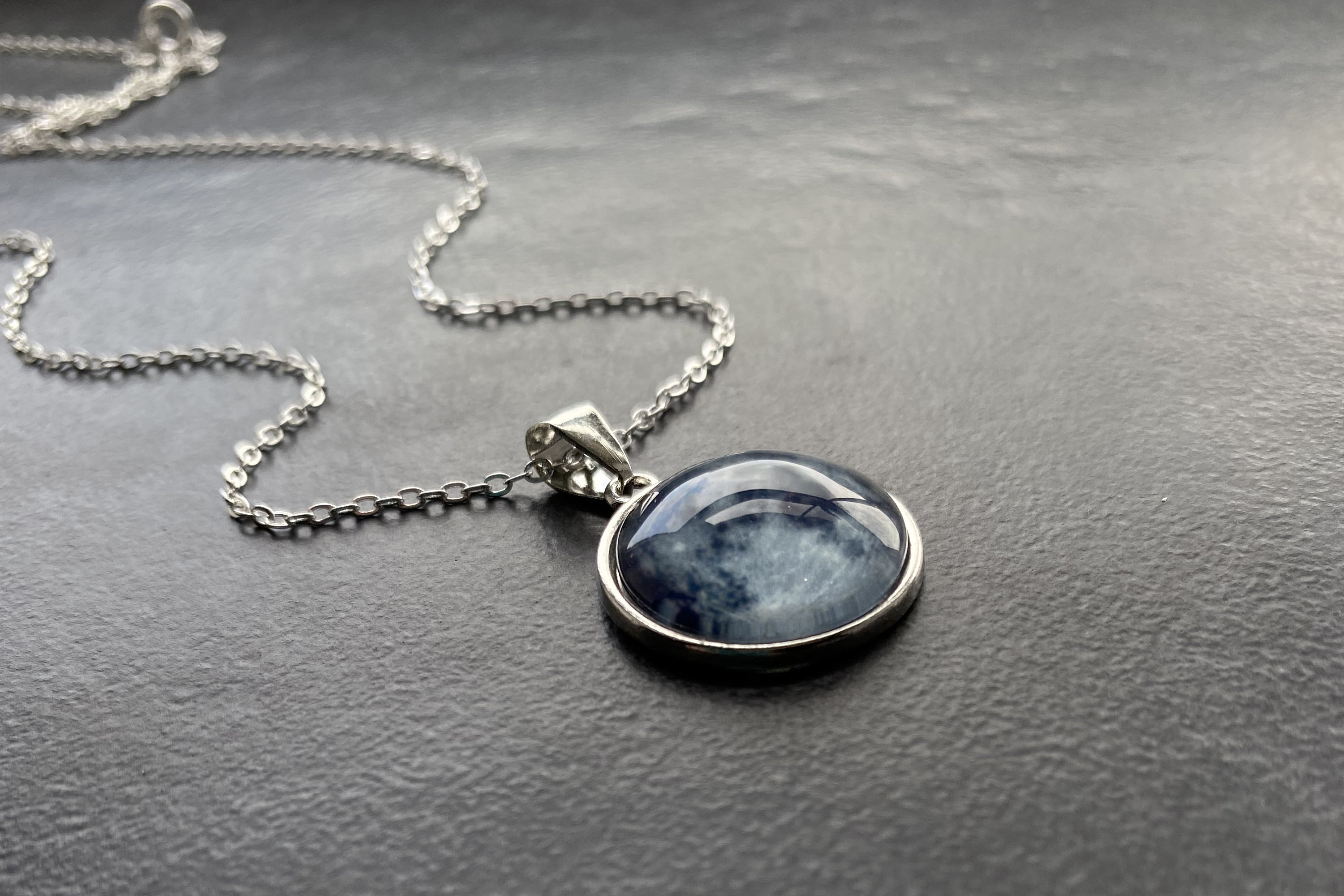 Glow in the Dark Full Moon Necklace Custom Moon Glowing Moon - Etsy