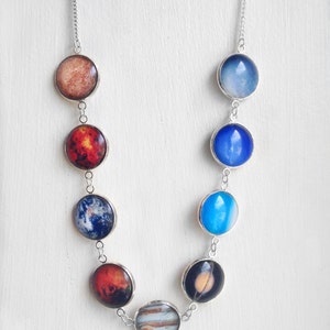 Solar System Necklace, Planets Necklace, Space Pendant, Celestial Necklace, Astronomy Necklace gift for her, Geek Gifts, Science Necklace image 5