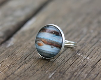 Custom Planet Ring-  Solar System Ring - Glass Dome universe Ring planets Available