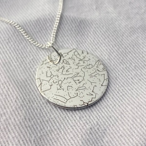 Collar de mapa de estrellas personalizado, regalo de aniversario personalizado para ella, mapa de estrellas por fecha y ubicación, mapa de constelación personalizado, regalo para mujer imagen 6