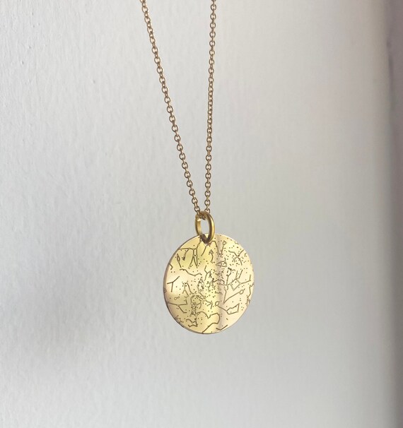 Necklace with map coordinates sale