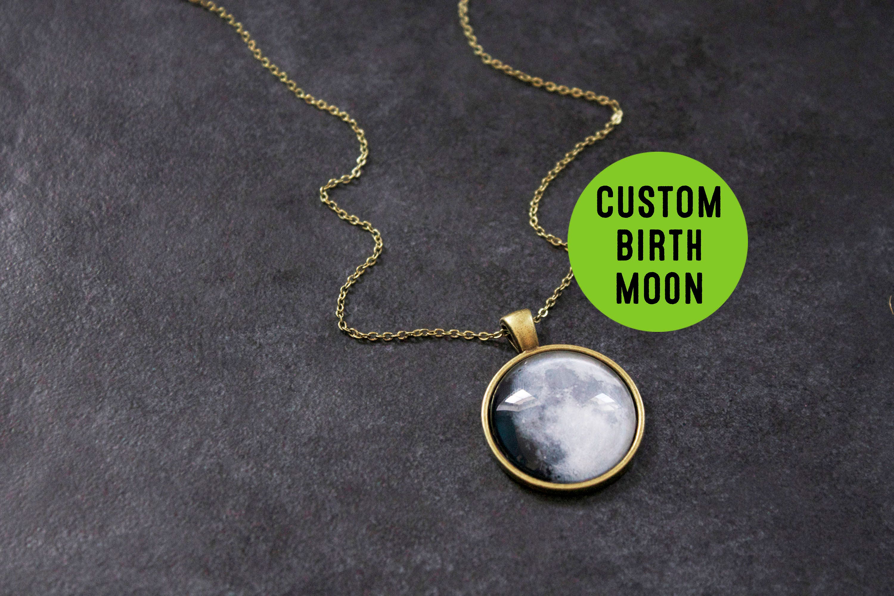 moon phase necklace birthday