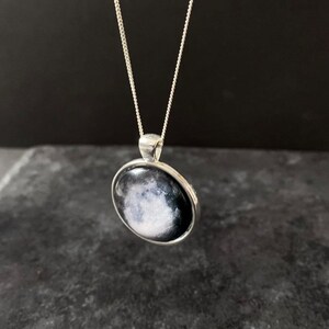 Custom Birth Moon Necklace Personalized Moon Phase Anniversary Necklace full moon Pendant Personalized Birthday Gift Moon Gift For Her image 2