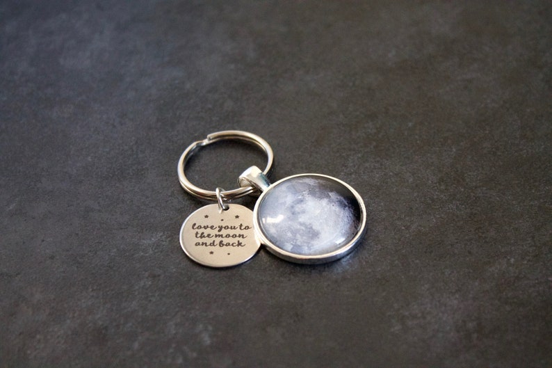 Custom To The Moon And Back Keychain I Love You To The Moon And Back Keyring Moon Phase Necklace Custom Personalised Moon