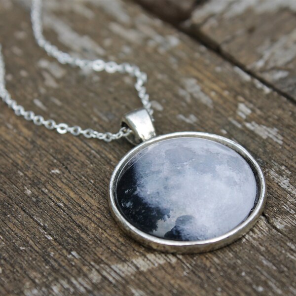 Waxing Moon Pendant Etsy
