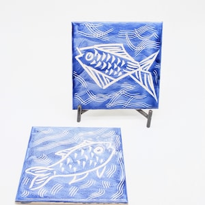 SET de azulejos portugueses artísticos pintados a mano, decoración de paredes, Trivet de cerámica