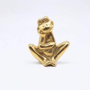 Vintage Messing Frosch, Frosch-Liebhaber, Froschfigur, Metallfrosch, Vintage Frosch