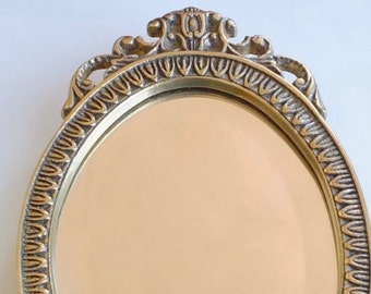 LAST ONE Vintage Tabletop Mirror, Brass Mirror