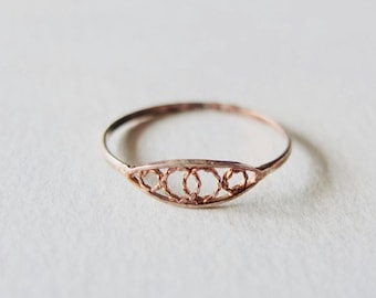 Vintage Sterling Silver Filigree Ring,  vintage sterling silver ring
