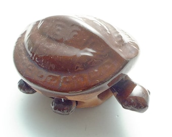 Lucky Chinese Ceramic Turtle, Turtle Figurine, Ceramic Figurine