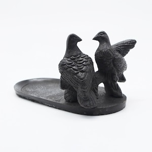 Vintage Metal Paper Clips Tray, Doves, birds Office Décor