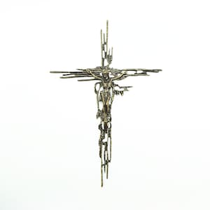 Vintage Wall Crucifix, Solid Brass Crucifix