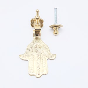 Vintage Brass Door Knocker, Amulet Door Knocker, Hand of Fatima Knocker