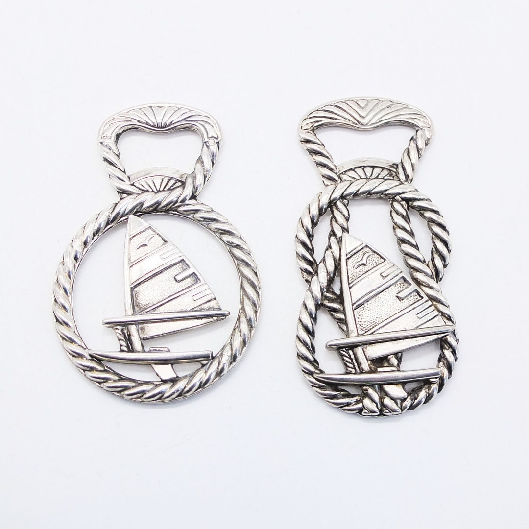 Vintage SET Solid Brass Nautical Windsurf Bottle Opener Etsy