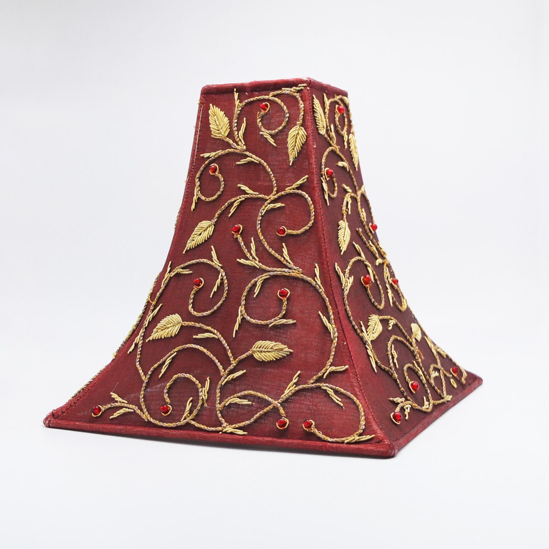 Vintage Handmade Silk Lampshade Fabric Lampshade Never Used Etsy