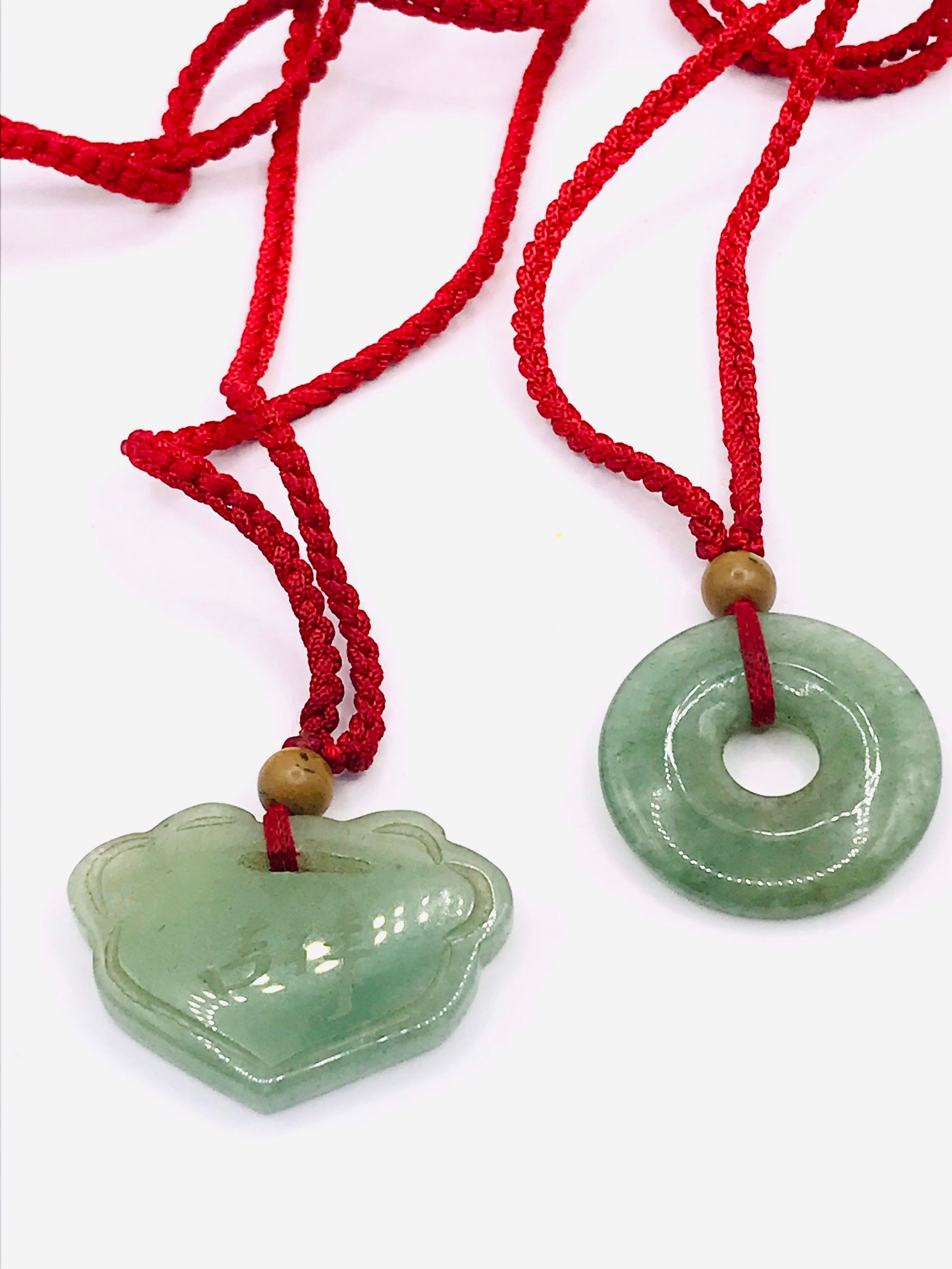 1pc Chinese Character Design Faux Jade Women's Personalized Round Pendant  Necklace | SHEIN