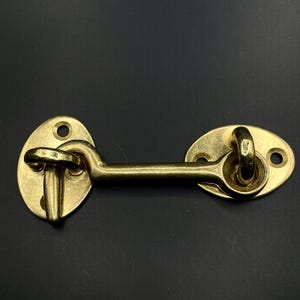 Vintage brass barn door latch lock
