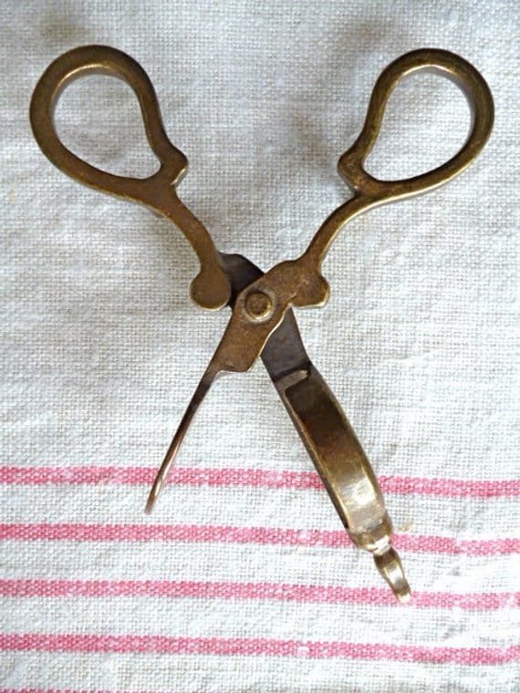 Vintage Scissors Brass candle snuffer metal candle snuffer Etsy