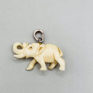 Pingente de elefante vintage, pingente de elefante da sorte, amantes de elefantes, amuleto da sorte