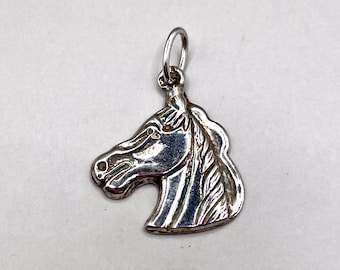 Ciondolo vintage a forma di cavallo, ciondolo a forma di cavallo in argento sterling
