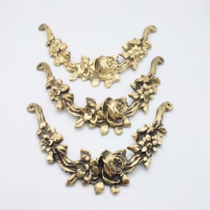 1 Vintage Brass Applique for furniture