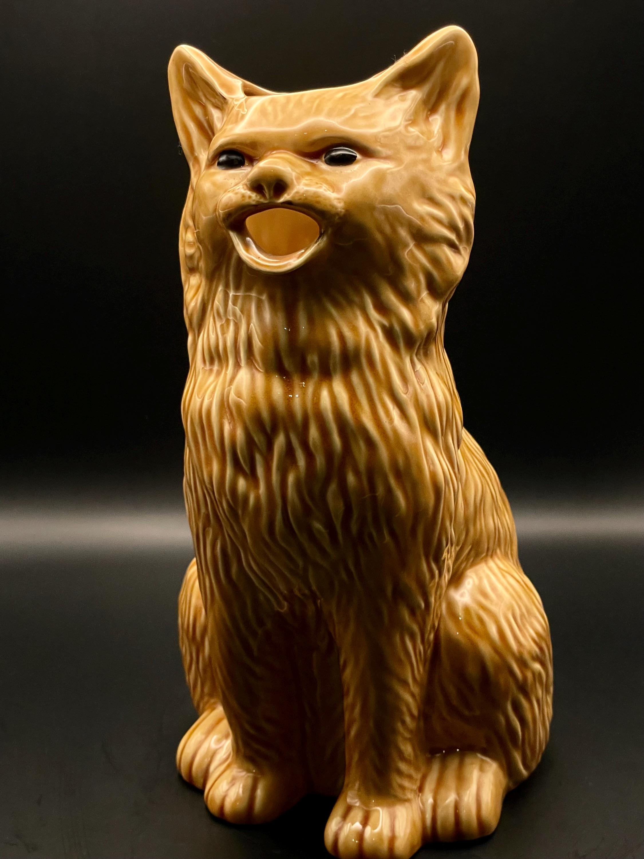 ヴィンテージ猫の水差し、猫ピッチャー、ボルダロ ピニェイロ