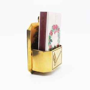 Vintage Brass Wall Matchbox Holder