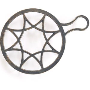 Vintage Brass Trivet, Vintage Trivet Geometric Design,  Cottage Kitchen, Metal Trivet