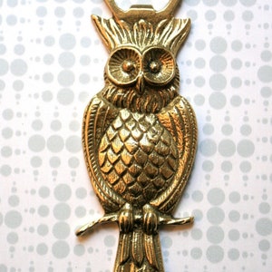 Vintage Owl Brass Bottle Opener, Vintage Bottle Opener, beer lovers gift, owl lovers git, wall décor