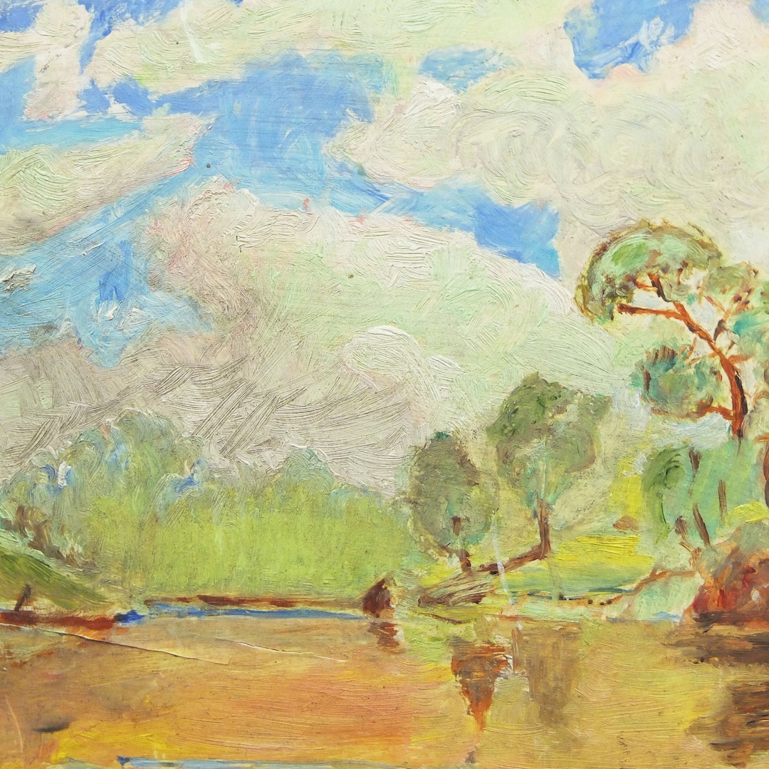 Original Oil on Wood, Landscape Painting, Oil Painting on Canvas Etsy