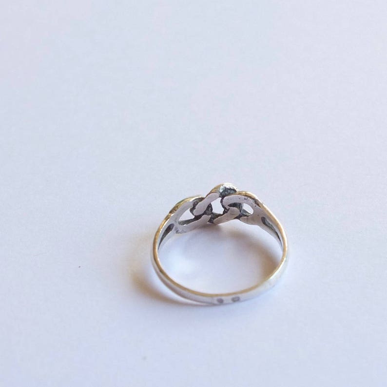 Knot Sterling Silver Ring with gold and Marquisettes Stones