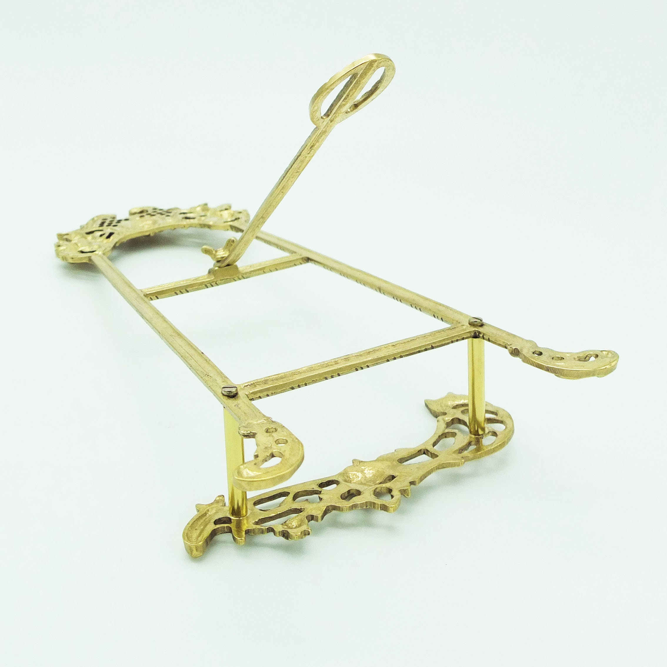 Vintage Plate Brass Stand plate holder /// Dish Stand /// Etsy